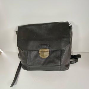 Liebeskind Black Pebbled Leather Backpack